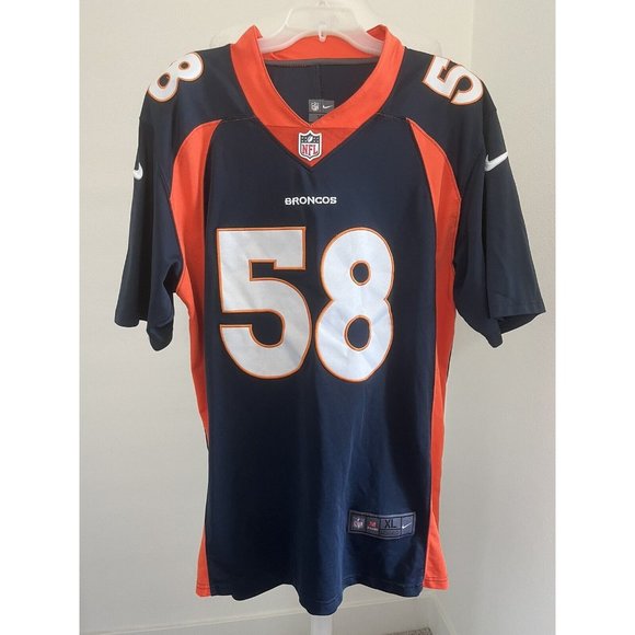 NFL Nike Other - NFL Nike XL Broncos Miller Jersey # 58 On Field Orange Blue Denver Broncos Men's